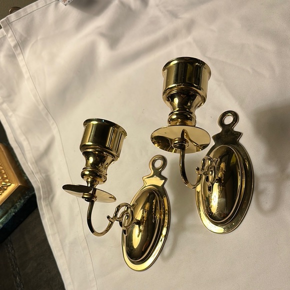 Vintage Elegant Baldwin Brass 7441 Colonial Williamsburg candlestick wall